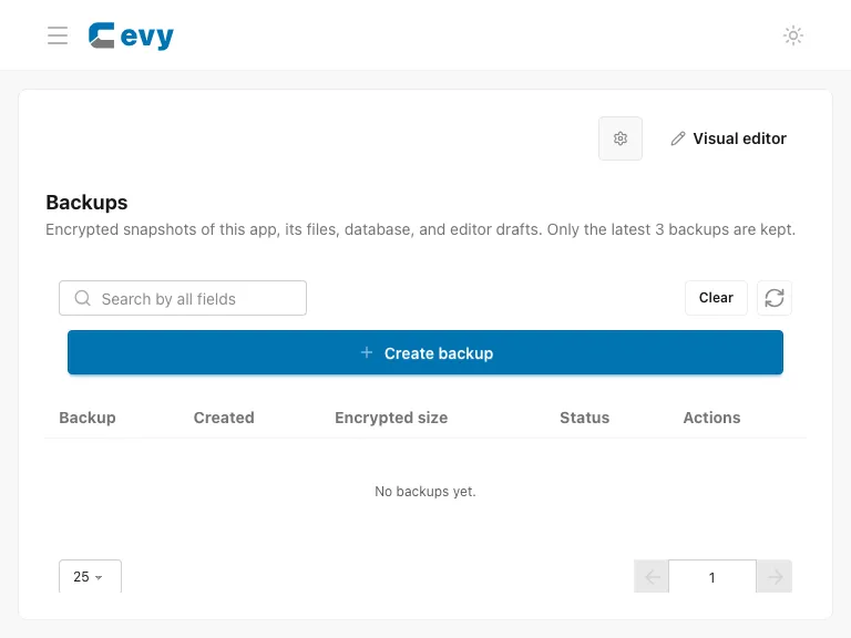 App backup manager